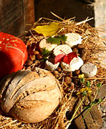 Pain cuit au feu de bois et fromage bio