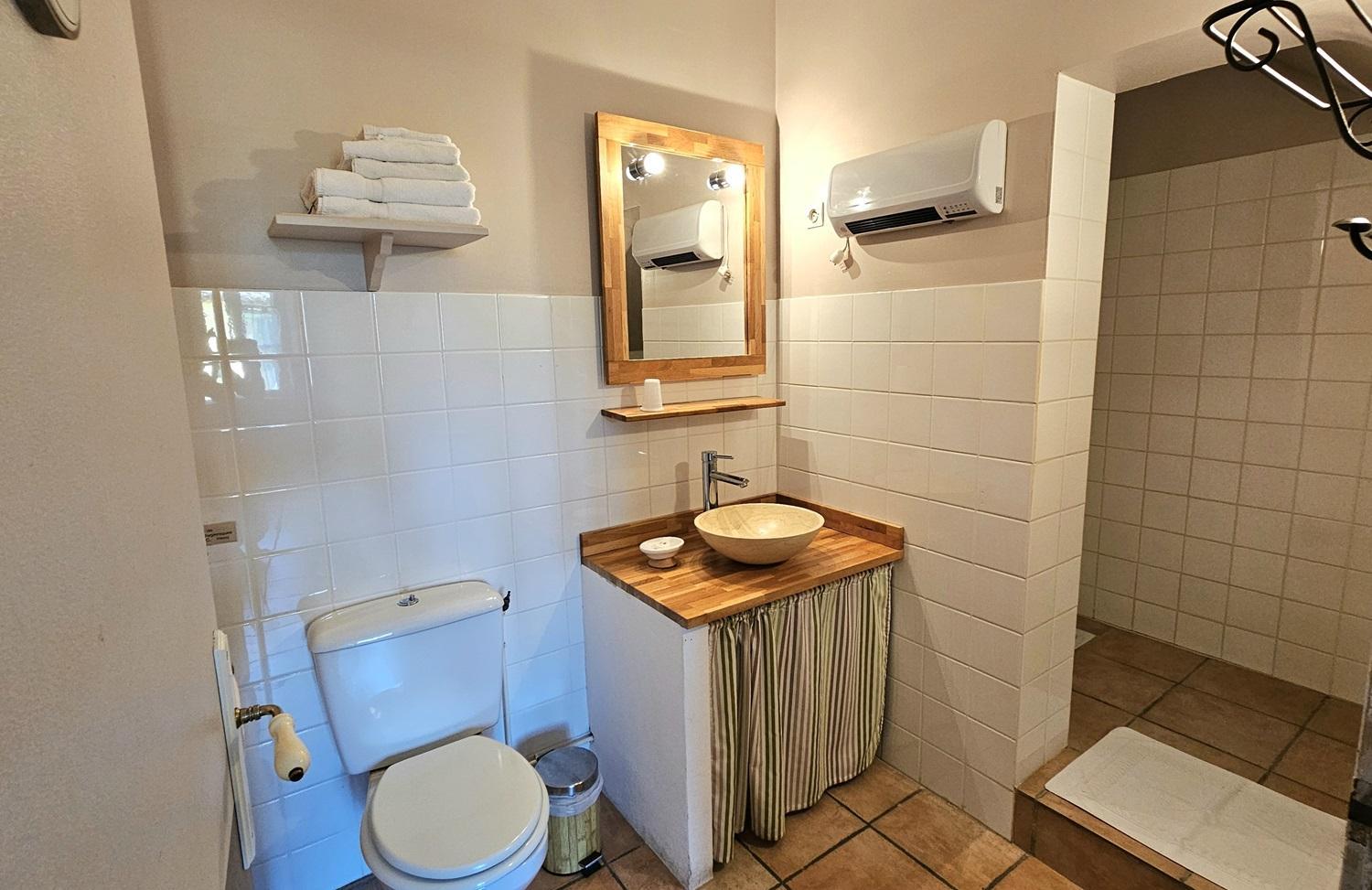 Salle de bain de la chambre Chocolat avec douche à l'italienne. photo 17