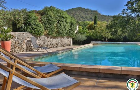 piscine privative sécurisée par alarme Gîte n°G343001 Souspierre - Drôme - piscine privative sécurisée par alarme